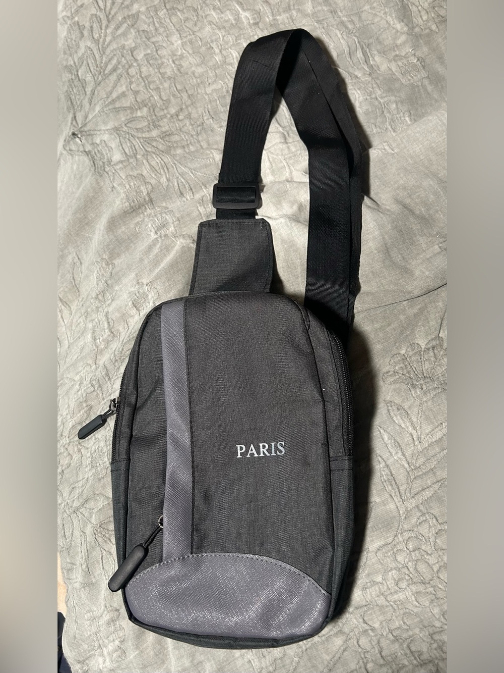 Paris Black and Gray Sling Bag